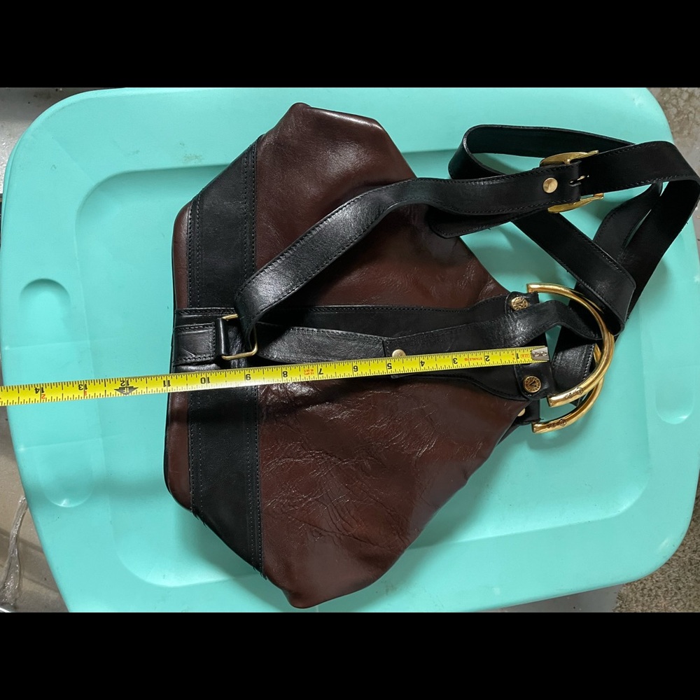 valentina leather purse backpack brown and black - Picture 12 of 14